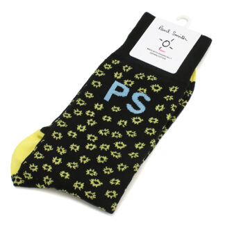 ポールスミス Paul Smith メンズ 総柄 ソックスM1A380CI N080 79ブラック マルチカラー socks-01