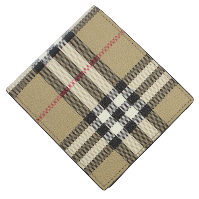 バーバリー BURBERRY 二折財布小銭入付き ブランド8084169 A7026ARCHIVE BEIGE ベージュ系 マルチカラー wallet-01 - 画像 (6)