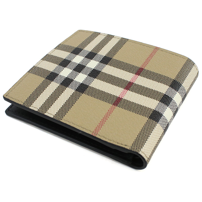 バーバリー BURBERRY 二折財布小銭入付き ブランド8084169 A7026ARCHIVE BEIGE ベージュ系 マルチカラー wallet-01 - 画像 (10)