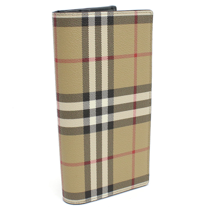 バーバリー BURBERRY 長財布ニ折小銭入付き ブランド8084168 A7026ARCHIVE BEIGE ベージュ系 マルチカラー wallet-01