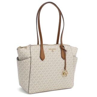 マイケルコース MICHAEL KORS MARILYN トートバッグ ブランド 30S2G6AT2B 149VANILLA-ACRN ホワイト系 ブラウン系 bag-01