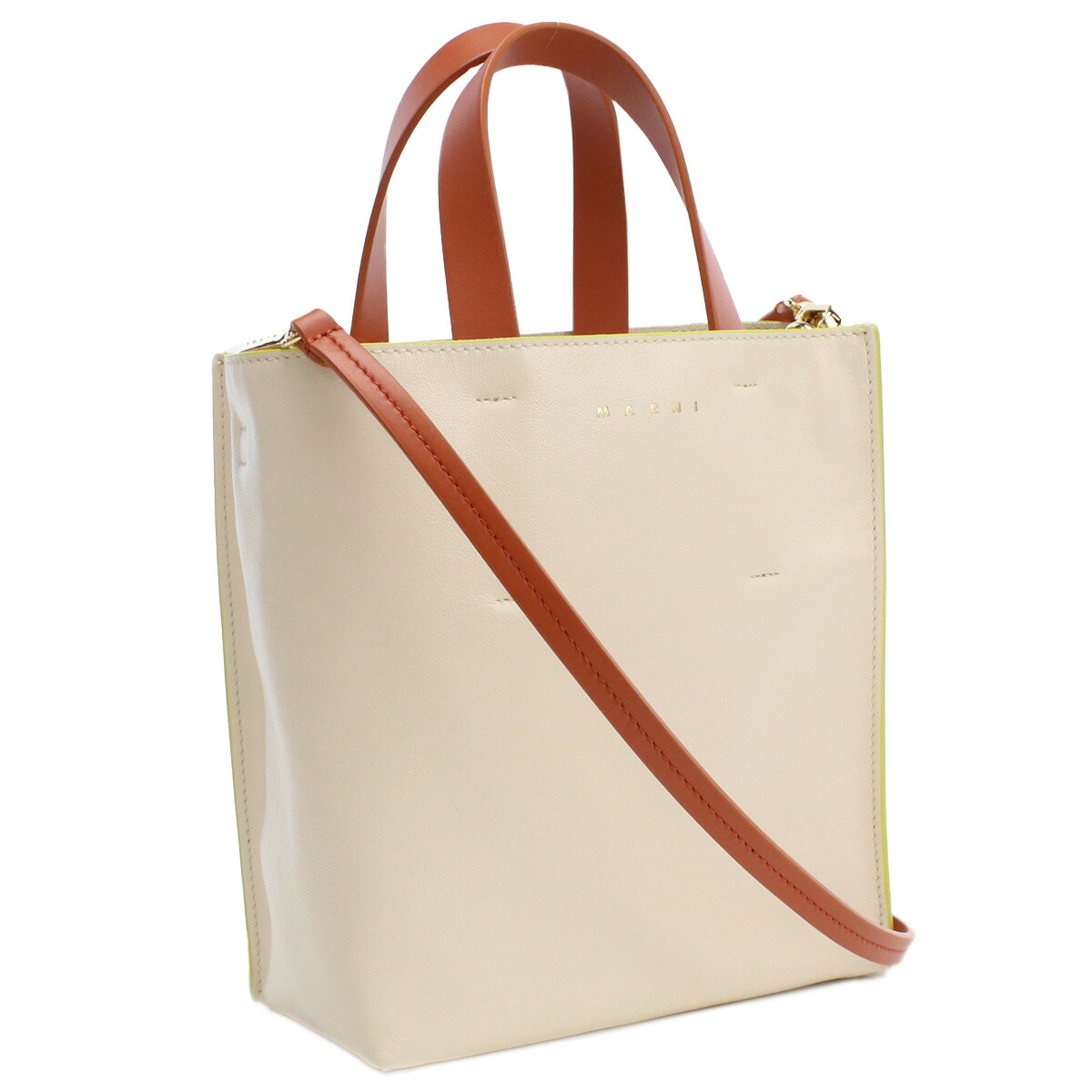 マルニ MARNI トートバッグ ショルダーバッグ 2waySHMP0040Q0 P2644 Z637Vホワイト系 イエロー系 bag-01