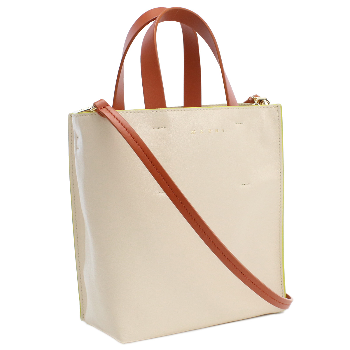 マルニ MARNI トートバッグ ショルダーバッグ 2waySHMP0040Q0 P2644 Z637Vホワイト系 イエロー系 bag-01 - 画像 (2)