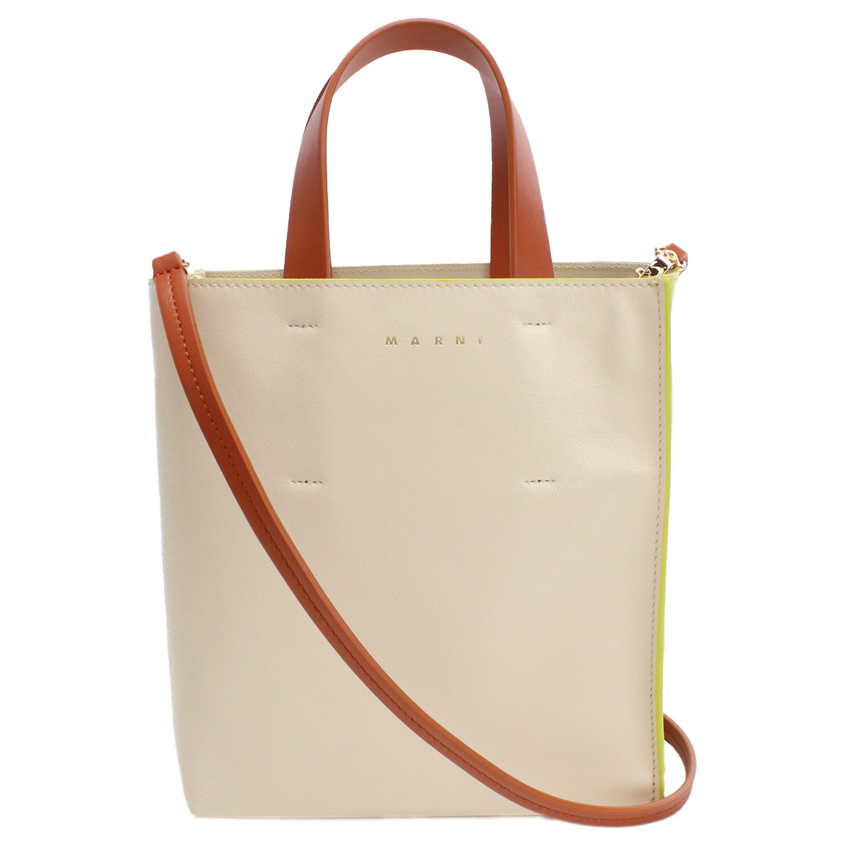 マルニ MARNI トートバッグ ショルダーバッグ 2waySHMP0040Q0 P2644 Z637Vホワイト系 イエロー系 bag-01 - 画像 (3)