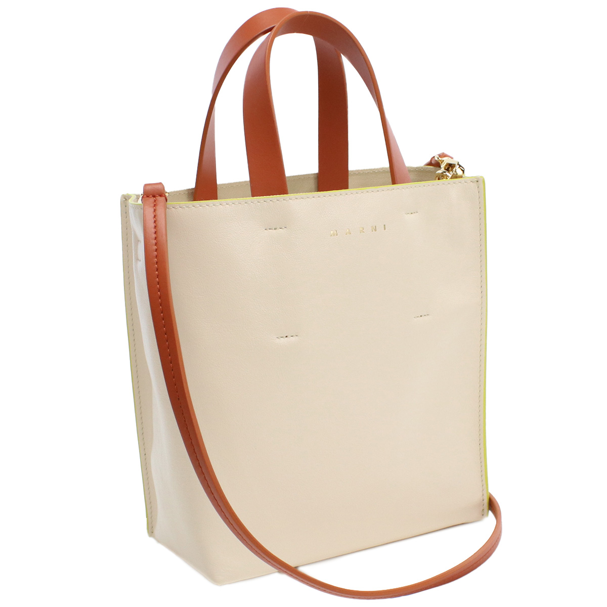 マルニ MARNI トートバッグ ショルダーバッグ 2waySHMP0040Q0 P2644 Z637Vホワイト系 イエロー系 bag-01 - 画像 (5)