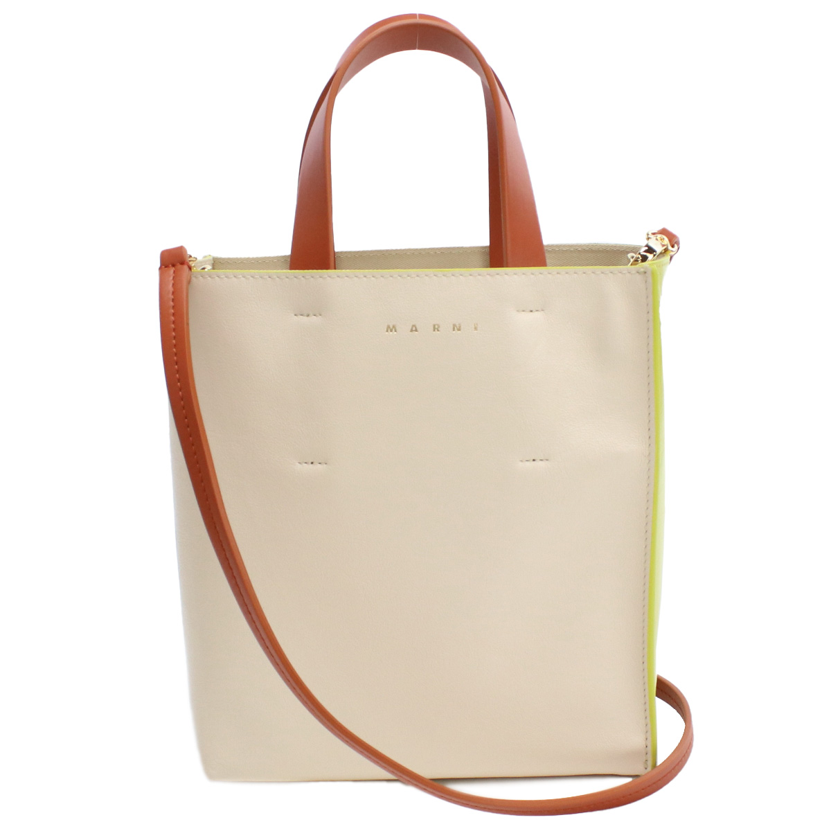 マルニ MARNI トートバッグ ショルダーバッグ 2waySHMP0040Q0 P2644 Z637Vホワイト系 イエロー系 bag-01 - 画像 (6)