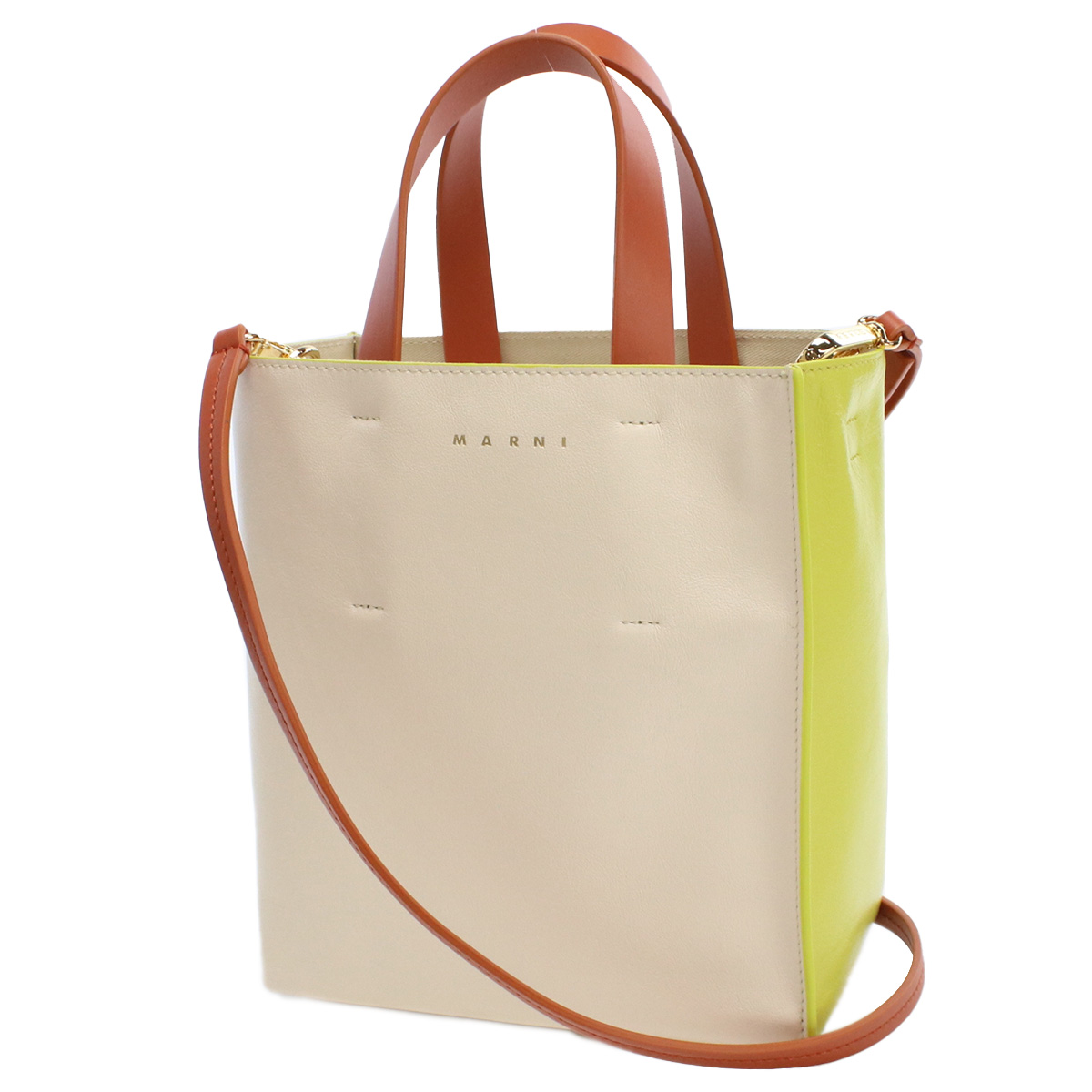マルニ MARNI トートバッグ ショルダーバッグ 2waySHMP0040Q0 P2644 Z637Vホワイト系 イエロー系 bag-01 - 画像 (7)