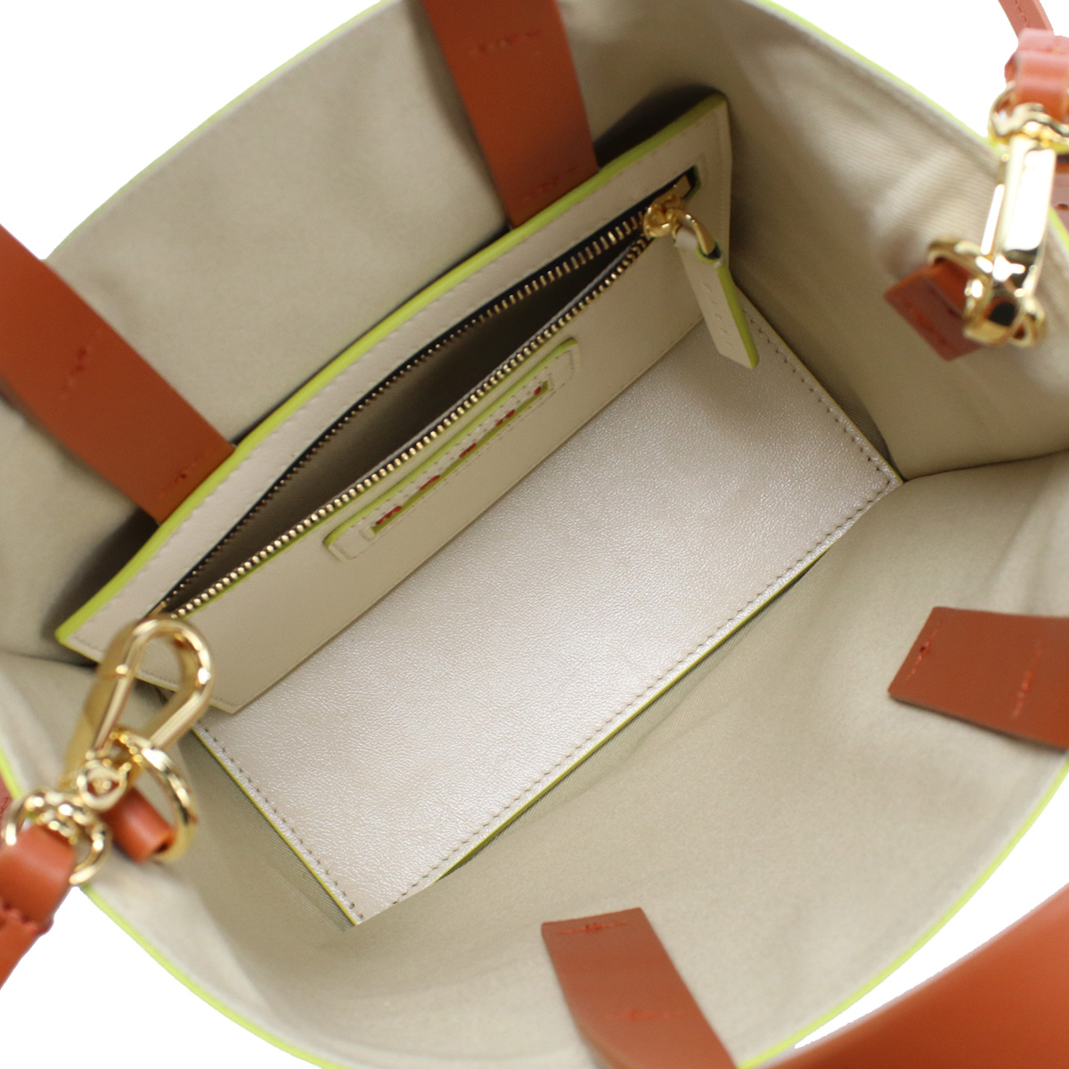 マルニ MARNI トートバッグ ショルダーバッグ 2waySHMP0040Q0 P2644 Z637Vホワイト系 イエロー系 bag-01 - 画像 (9)