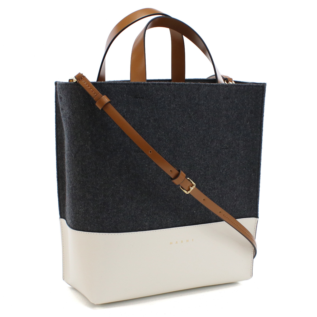 マルニ MARNI トートバッグ ブランド 2WAY ショルダー ミュゼオ カラーブロック ブランドSHMPV01Q00 P5070 ZO281グレー系 ホワイト系 bag-01 - 画像 (6)