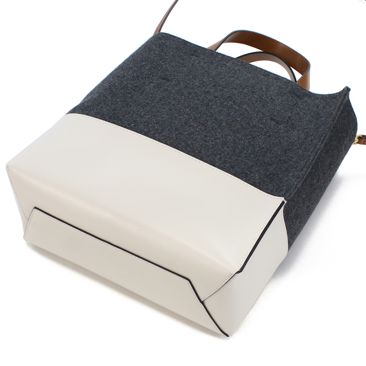 マルニ MARNI トートバッグ ブランド 2WAY ショルダー ミュゼオ カラーブロック ブランドSHMPV01Q00 P5070 ZO281グレー系 ホワイト系 bag-01 - 画像 (9)