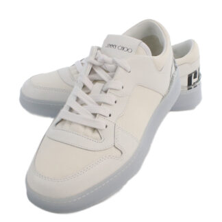 ジミーチュウ JIMMY CHOO  メンズスニーカー ブランド FLORENT-M　ZUL 231　X WHITE-WHITEホワイト系 shoes-01