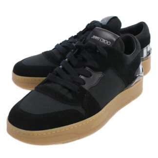 ジミーチュウ JIMMY CHOO  メンズ スニーカー ブランド FLORENT-M　NVT　X BLACK-HONEYブラック shoes-01