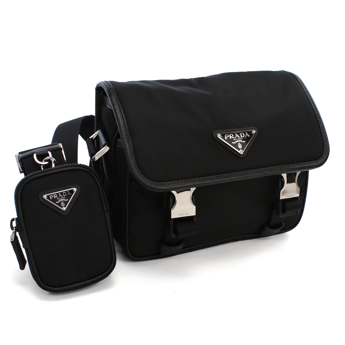 プラダ PRADA 斜め掛け ショルダーバッグ リナイロン サフィアーノ トライアングルロゴ メンズ ブランド2VD034 2DMH V XOP F0002NERO ブラック bag-01 - 画像 (6)