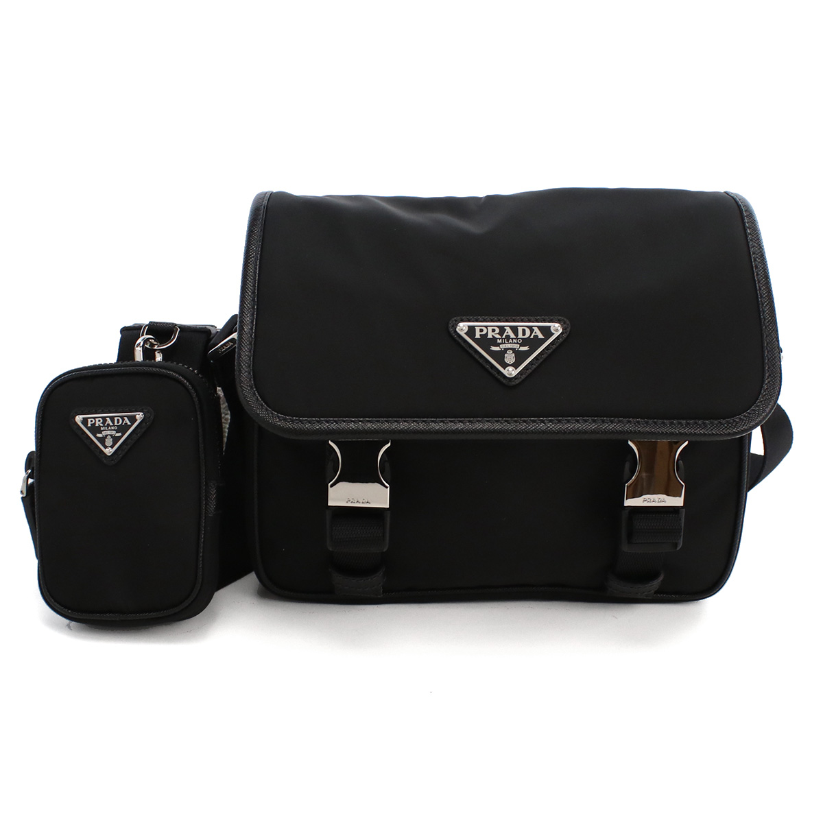 プラダ PRADA 斜め掛け ショルダーバッグ リナイロン サフィアーノ トライアングルロゴ メンズ ブランド2VD034 2DMH V XOP F0002NERO ブラック bag-01 - 画像 (7)