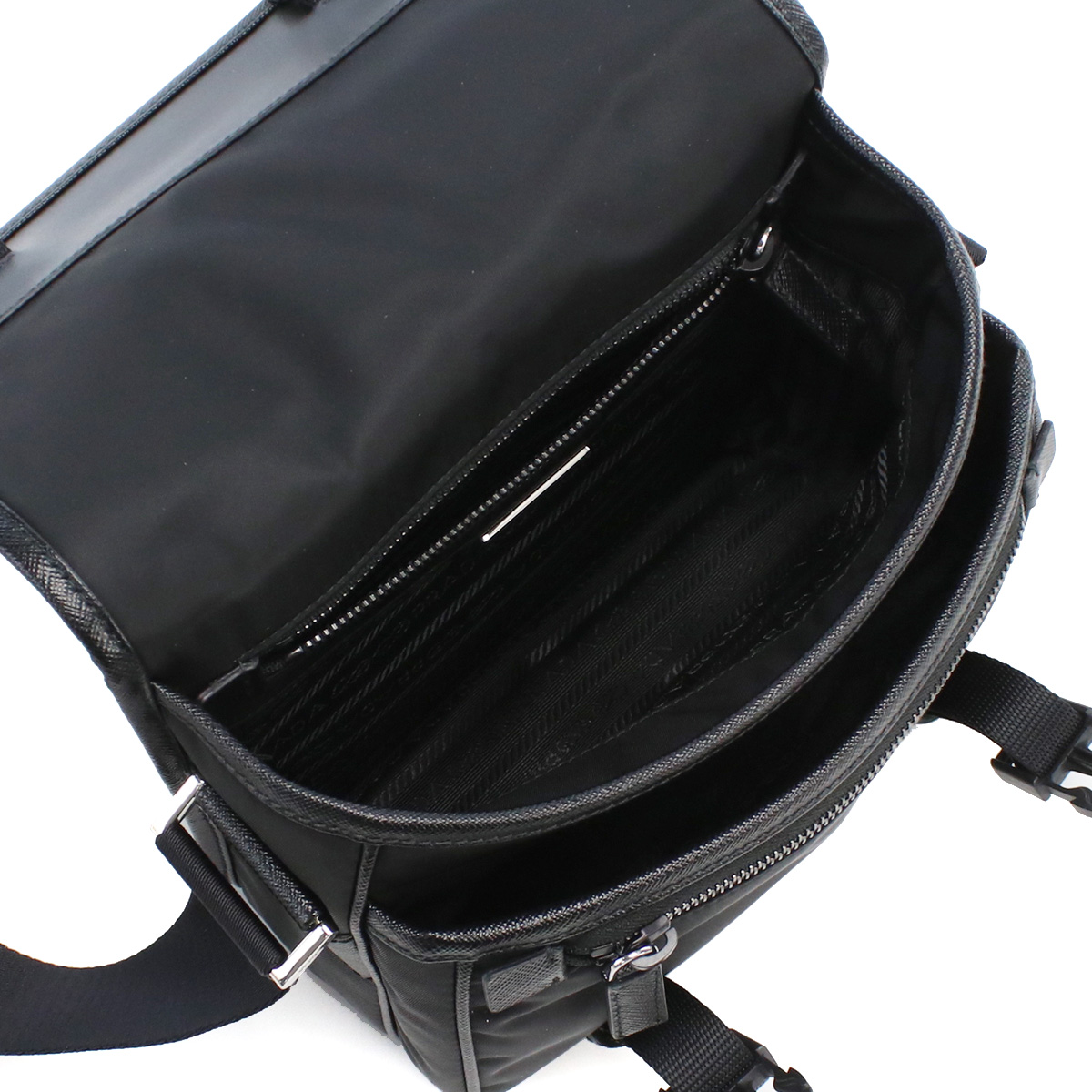 プラダ PRADA 斜め掛け ショルダーバッグ リナイロン サフィアーノ トライアングルロゴ メンズ ブランド2VD034 2DMH V XOP F0002NERO ブラック bag-01 - 画像 (9)