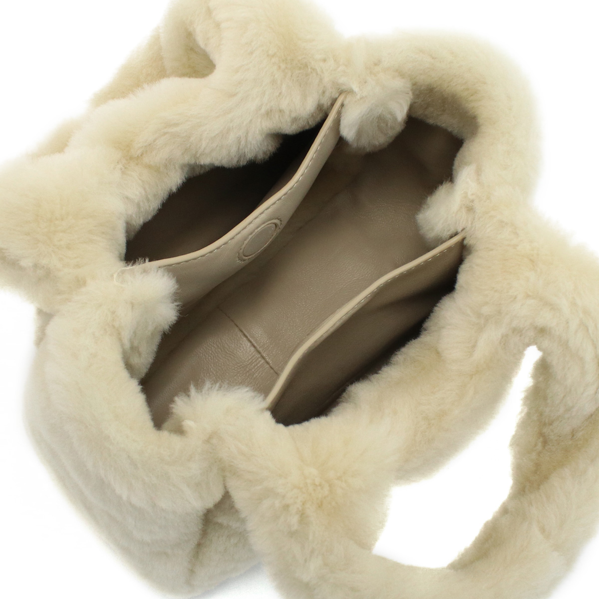 プラダ PRADA シアリング ミニ ハンドバッグ ロゴプレート1BA349 2EC9 V OVO F0379ECRU ベージュ系 bag-01 - 画像 (8)