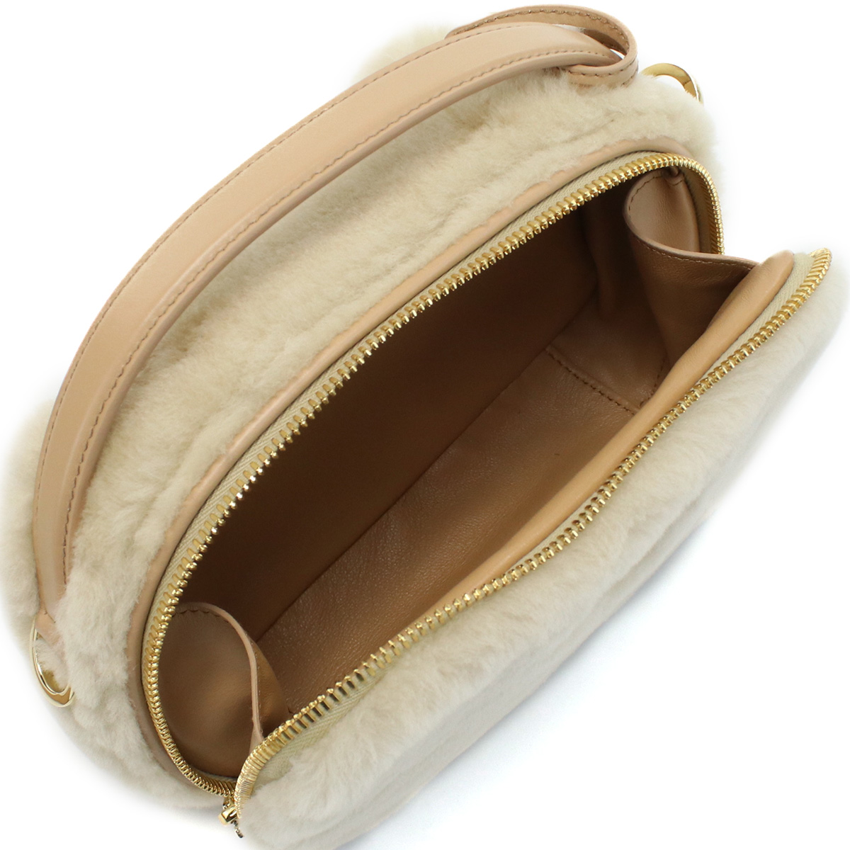 プラダ PRADA オデット シアリング ショルダーバッグ ロゴプレート1BH208 2EC9 V OOO F03KLECRU+NOISETTE ベージュ系 bag-01 - 画像 (8)