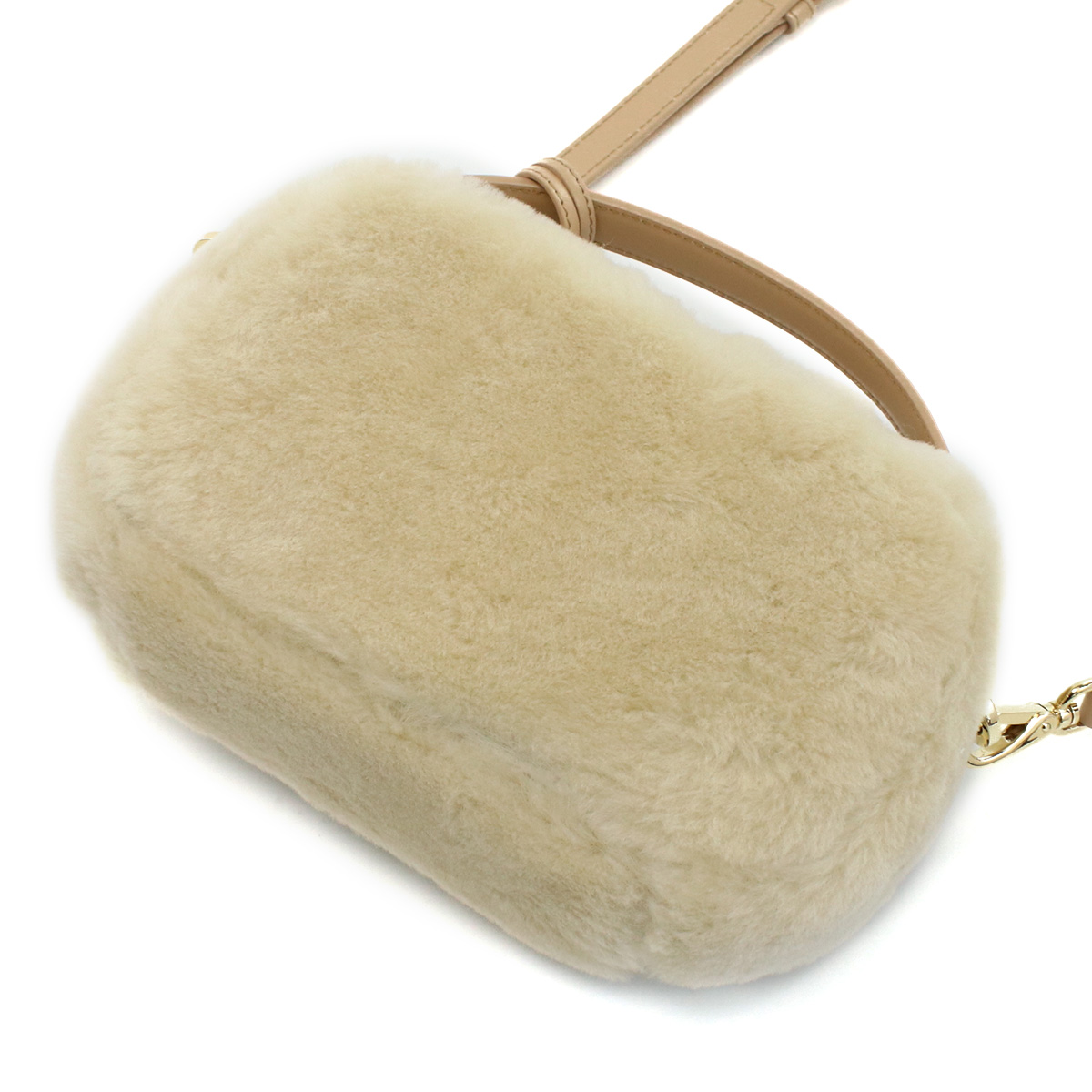 プラダ PRADA オデット シアリング ショルダーバッグ ロゴプレート1BH208 2EC9 V OOO F03KLECRU+NOISETTE ベージュ系 bag-01 - 画像 (9)