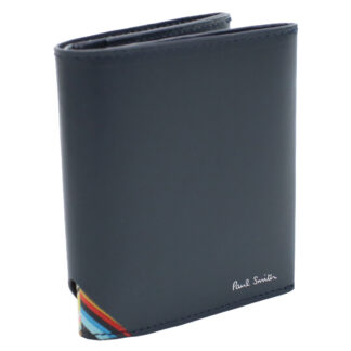 ポールスミス Paul Smith  二折財布小銭入付き　ブランド メンズM1A7632　LTRISI　47BLUE ネイビー系 wallet-01 mini-01