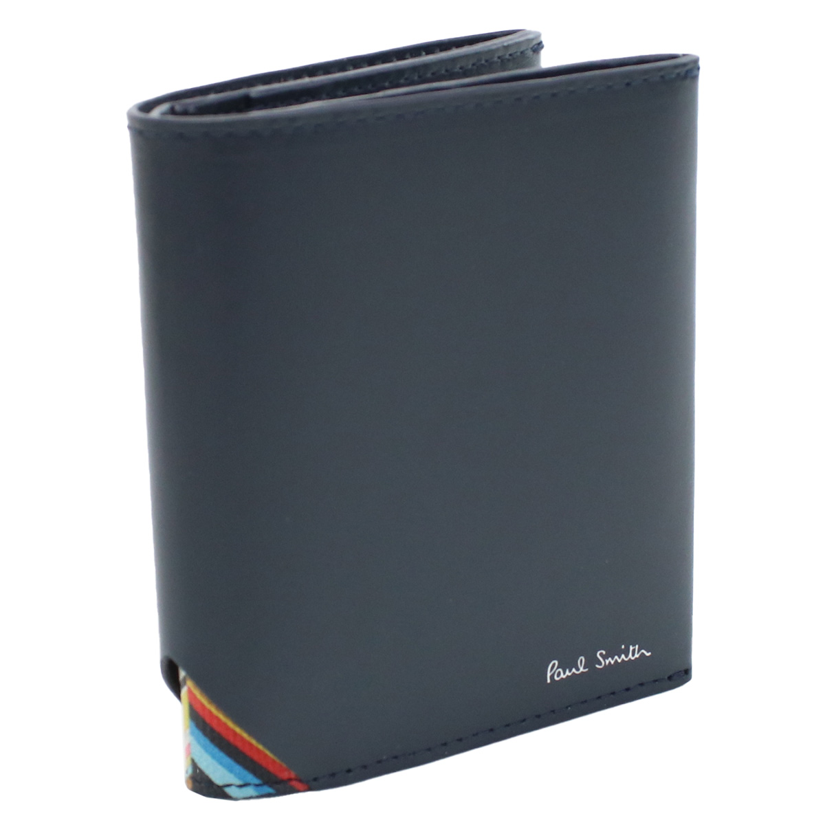ポールスミス Paul Smith 二折財布小銭入付き ブランド メンズM1A7632 LTRISI 47BLUE ネイビー系 wallet-01 mini-01