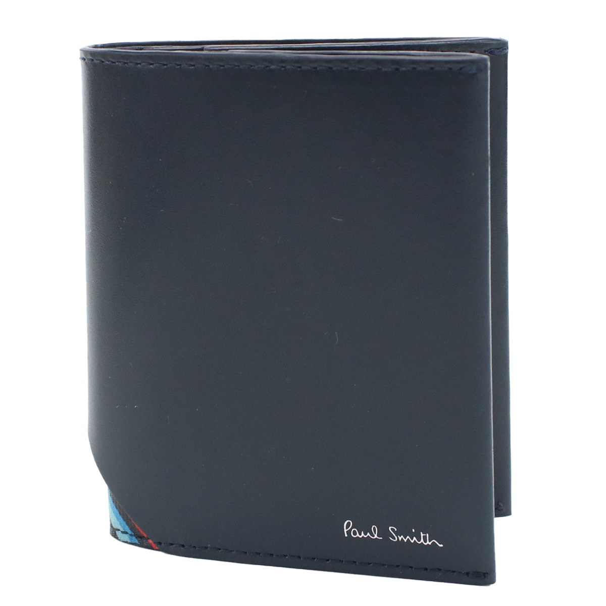 ポールスミス Paul Smith 二折財布小銭入付き ブランド メンズM1A7632 LTRISI 47BLUE ネイビー系 wallet-01 mini-01 - 画像 (4)