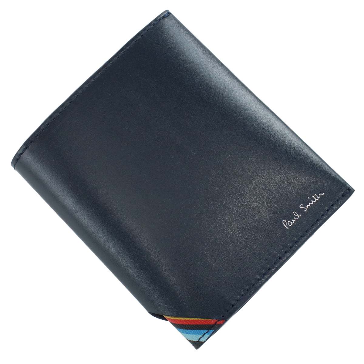 ポールスミス Paul Smith 二折財布小銭入付き ブランド メンズM1A7632 LTRISI 47BLUE ネイビー系 wallet-01 mini-01 - 画像 (5)