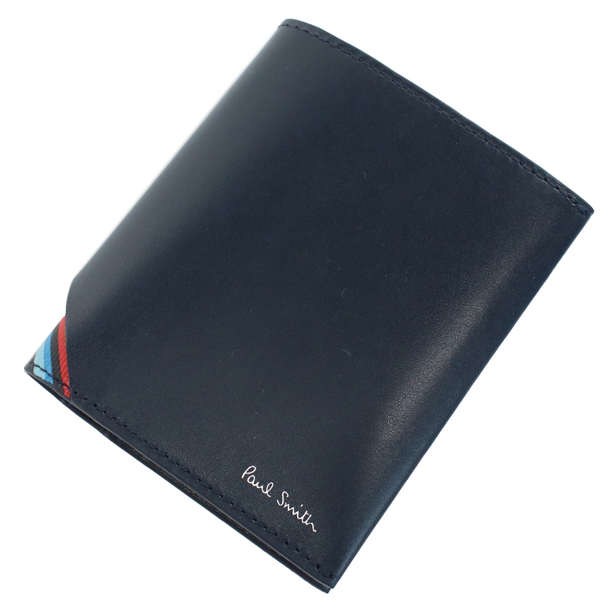 ポールスミス Paul Smith 二折財布小銭入付き ブランド メンズM1A7632 LTRISI 47BLUE ネイビー系 wallet-01 mini-01 - 画像 (6)