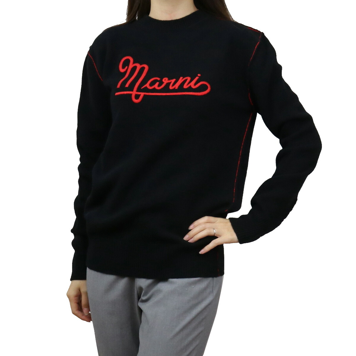 マルニ MARNI レディース-セーター,ニットGCMD0283Q0 UFH525 00N99ブラック apparel-01