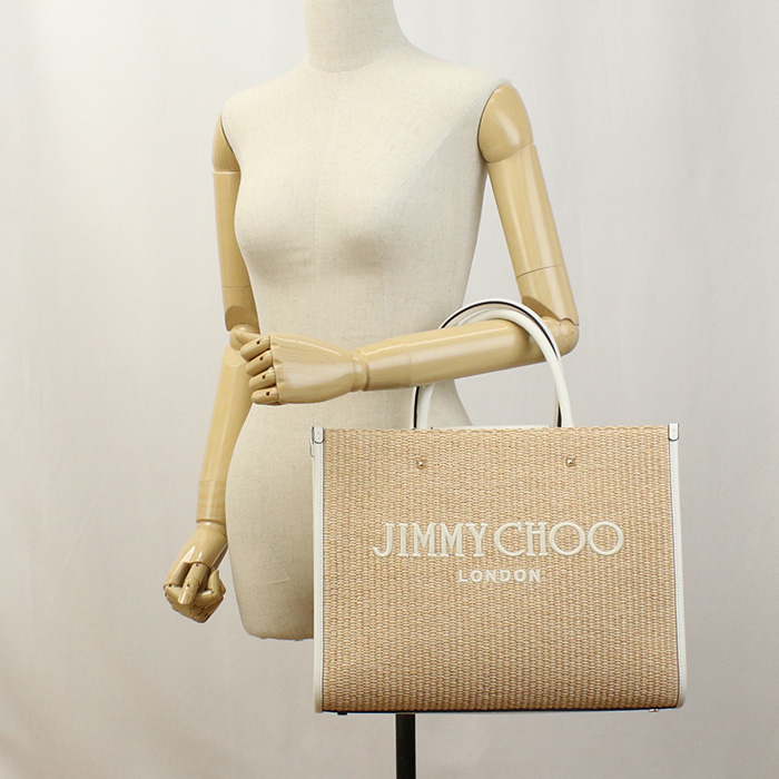 ジミーチュウ JIMMY CHOO カゴバッグ ブランドAVENUE M TOTE U JYC 241 NATURAL-LATTE-LIGHTベージュ系 bag-01 - 画像 (10)