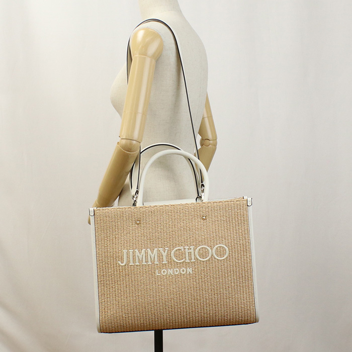 ジミーチュウ JIMMY CHOO カゴバッグ ブランドAVENUE M TOTE U JYC 241 NATURAL-LATTE-LIGHTベージュ系 bag-01 - 画像 (11)