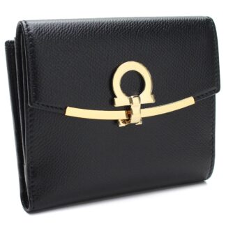 フェラガモ FERRAGAMO 2211 GANCINO CLIP ガンチーノ クリップ Wホック財布 22-C877 0673998 NERO ブラック