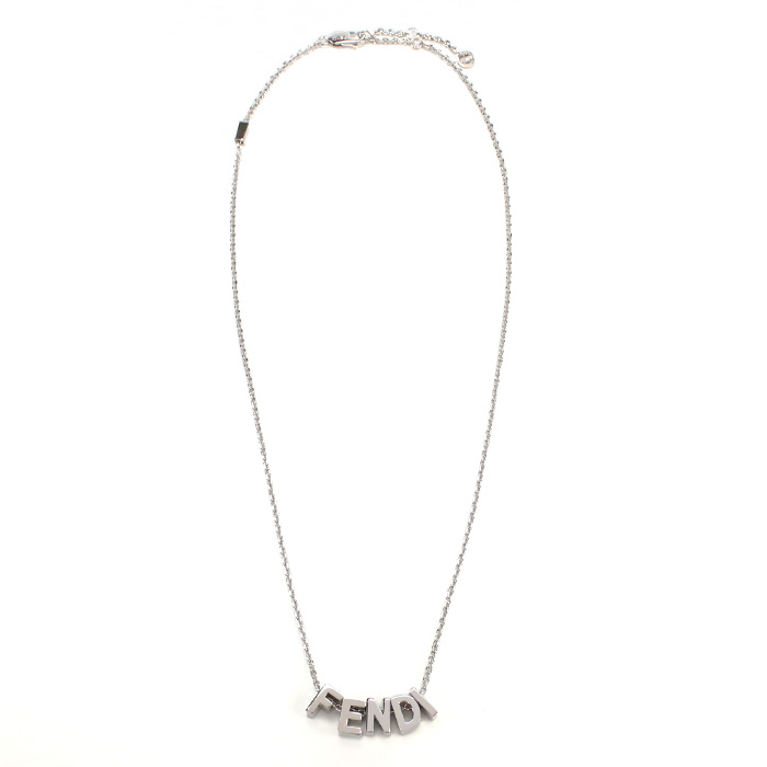 フェンディ FENDI ロゴ ネックレス ブランド7AJ835 B08 F0TH0シルバー accessory-01