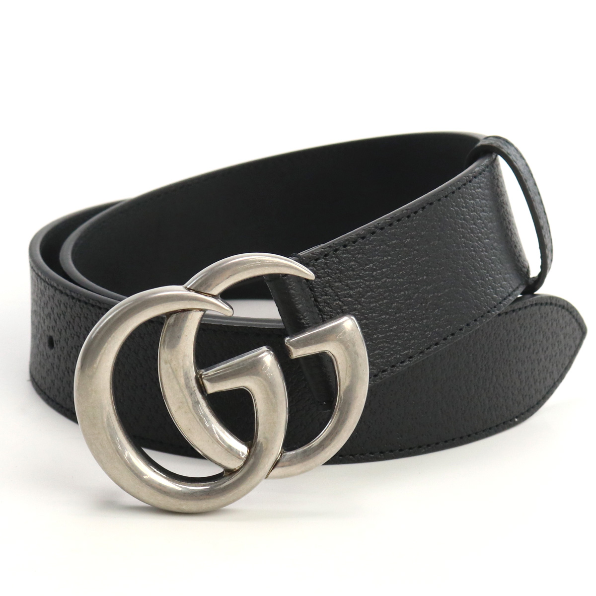 グッチ GUCCI GGマーモント バックル メンズベルト406831 DJ20N 1000ブラック - 画像 (2)