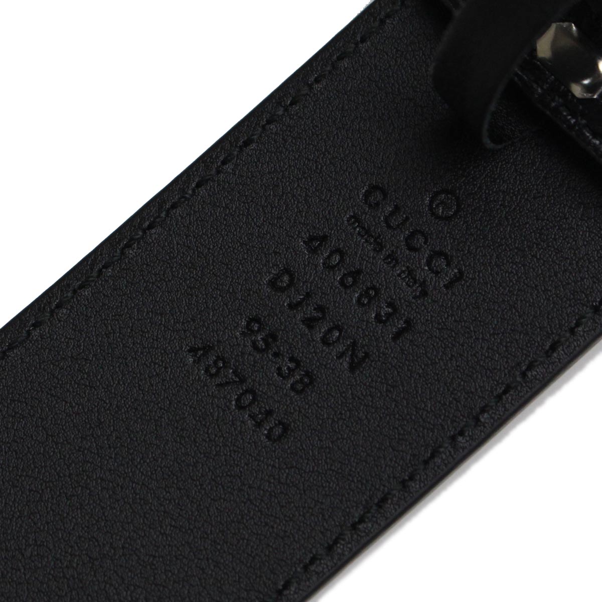 グッチ GUCCI GGマーモント バックル メンズベルト406831 DJ20N 1000ブラック - 画像 (8)