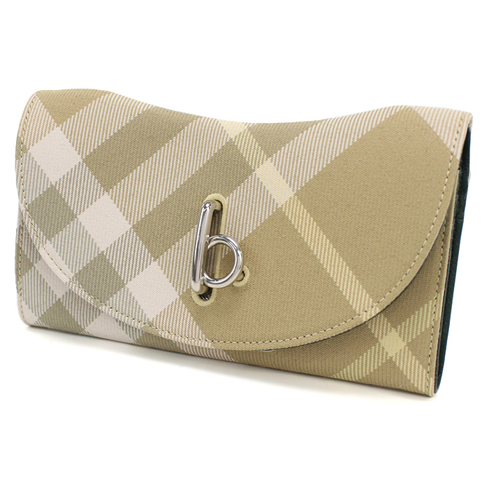 バーバリー BURBERRY 三つ折り長財布 小銭入付き ブランド チェック8081786 A374FLAX ベージュ系 wallet-01 - 画像 (3)