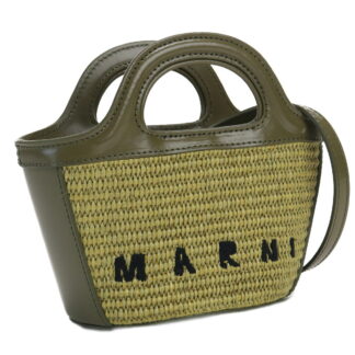 マルニ MARNI カゴバッグ ブランド 2way ハンドバッグ バスケットバッグ ロゴBMMP0067Q0 P3860 00V25カーキ bag-01 kago-01