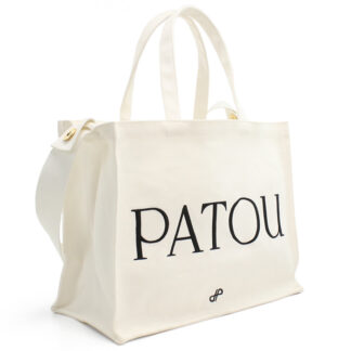 PATOU パトゥ キャンバス トートバッグ ラージ AC0450076 001W レディース ホワイト