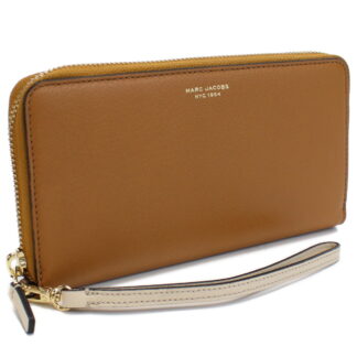 マークジェイコブス MARC JACOBS THE CONTINENTAL WRISTLET ラウンドファスナー 長財布 ブランドS161L03FA22　225CATHAY SPICE MULTI ブラウン系 wallet-01