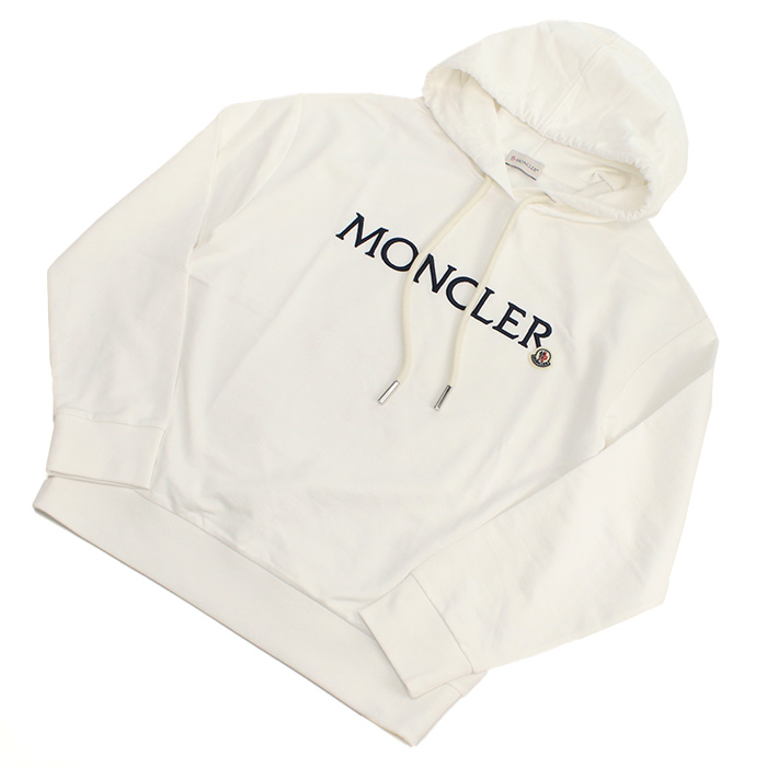 モンクレール MONCLER レディース ロゴ フーディー パーカー 8G00016 HOODIE 89A1K 037ホワイト系 apparel-01 - 画像 (2)