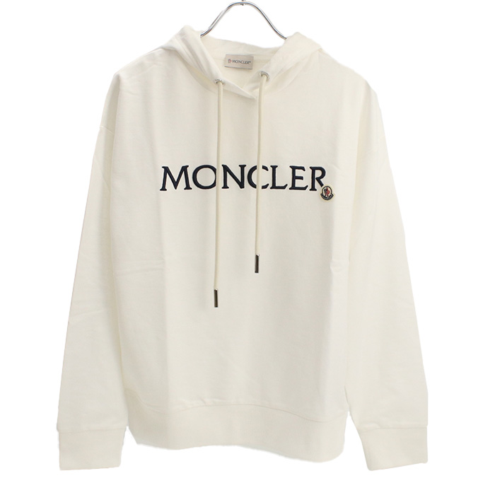モンクレール MONCLER レディース ロゴ フーディー パーカー 8G00016 HOODIE 89A1K 037ホワイト系 apparel-01 - 画像 (3)