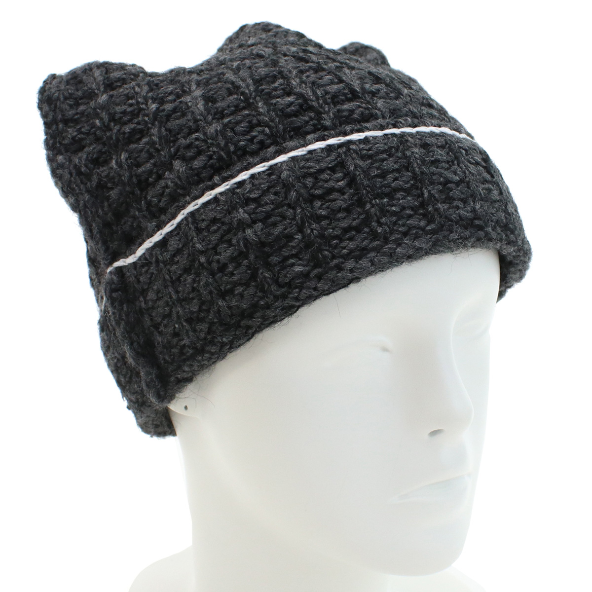 エムエムシックス MM6 レディース ニット帽 ブランド S52TC0050 S18051 860Mグレー系 cap-01 warm-01