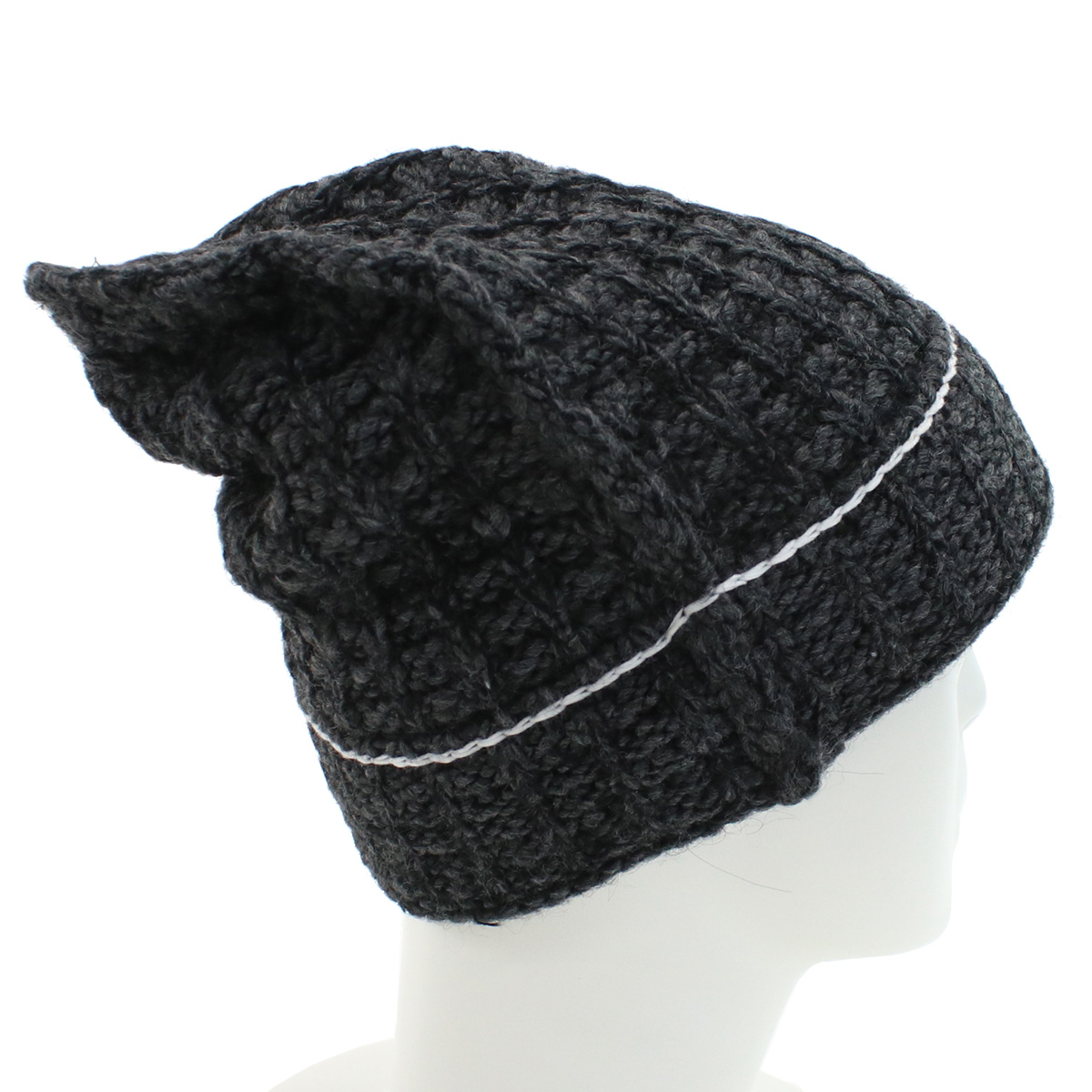 エムエムシックス MM6 レディース ニット帽 ブランド S52TC0050 S18051 860Mグレー系 cap-01 warm-01 - 画像 (5)