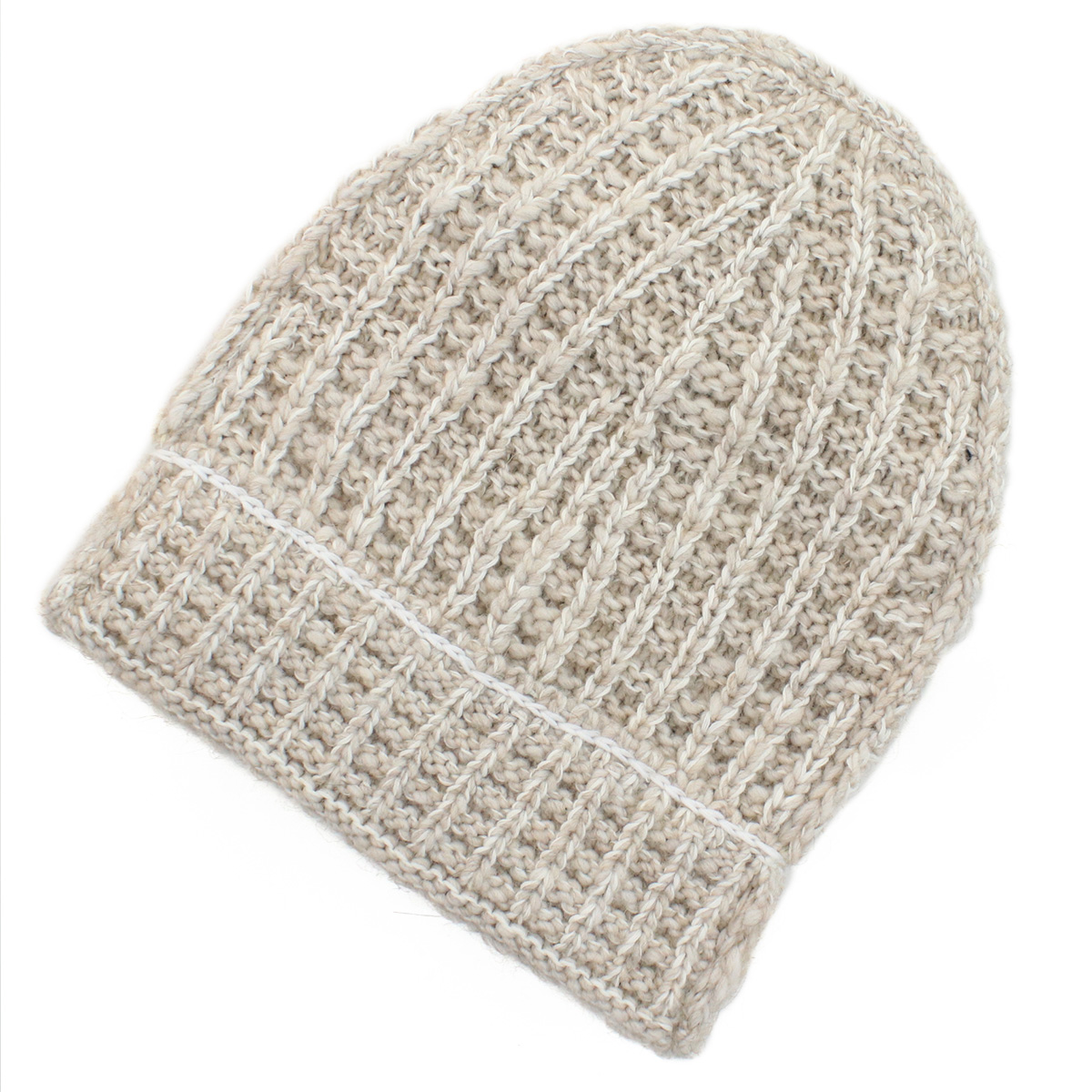 エムエムシックス MM6 レディース ニット帽 ブランドS52TC0050 S18051 106Mベージュ系 cap-01 warm-01 - 画像 (3)