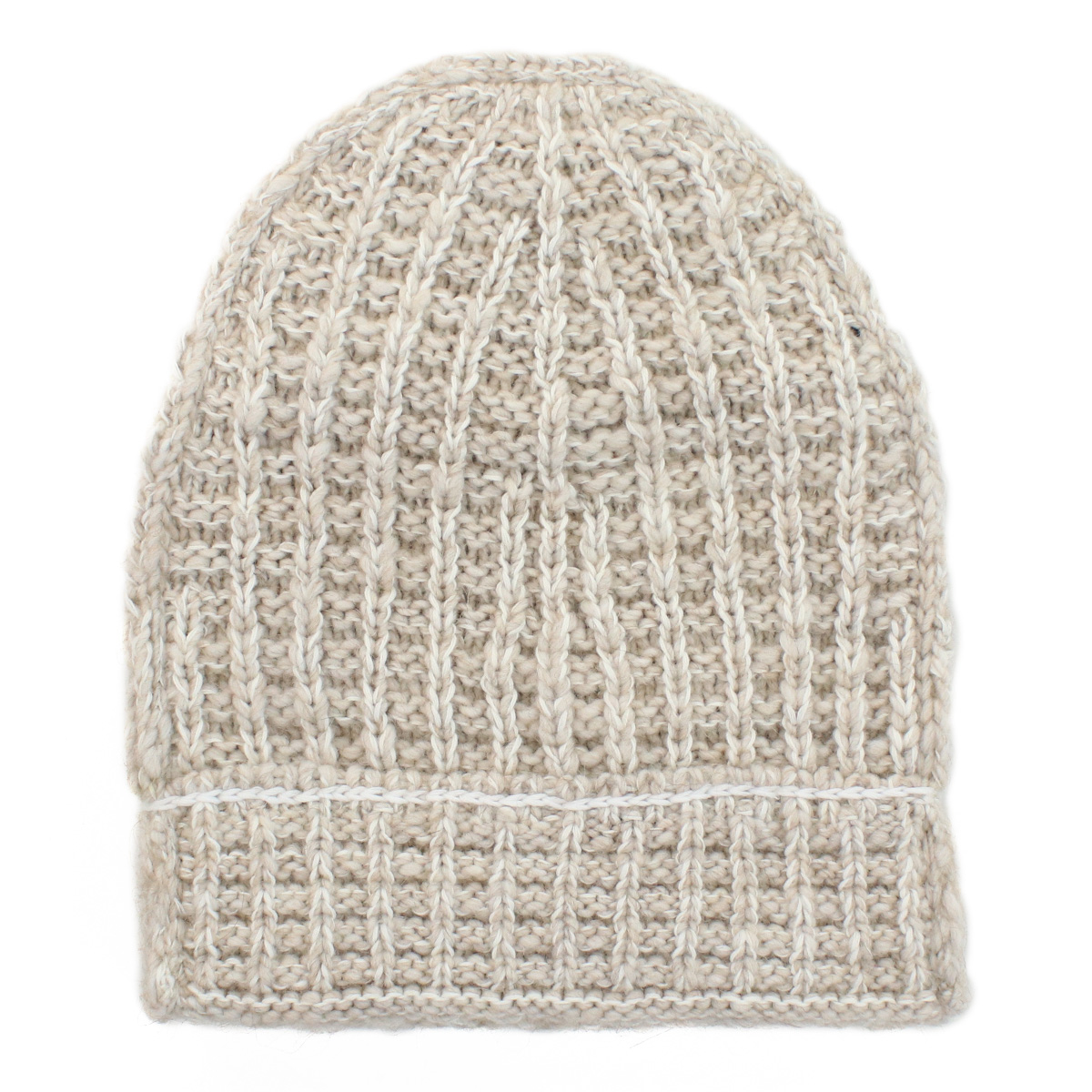 エムエムシックス MM6 レディース ニット帽 ブランドS52TC0050 S18051 106Mベージュ系 cap-01 warm-01 - 画像 (4)