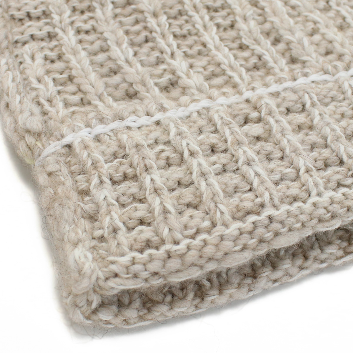 エムエムシックス MM6 レディース ニット帽 ブランドS52TC0050 S18051 106Mベージュ系 cap-01 warm-01 - 画像 (8)