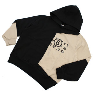 MM6 エムエムシックス パーカー M60679 MM02X M6C27 キッズ ブラック ベージュ