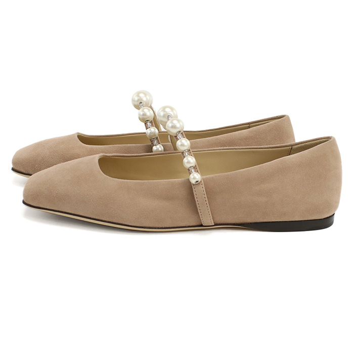 ジミーチュウ JIMMY CHOO レディース フラットシューズ ブランド パールADE FLAT SZR BALLET PINK-WHITEピンク系 shoes-01 - 画像 (3)