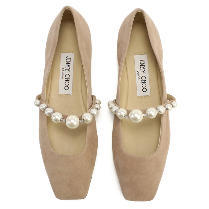 ジミーチュウ JIMMY CHOO レディース フラットシューズ ブランド パールADE FLAT SZR BALLET PINK-WHITEピンク系 shoes-01 - 画像 (10)