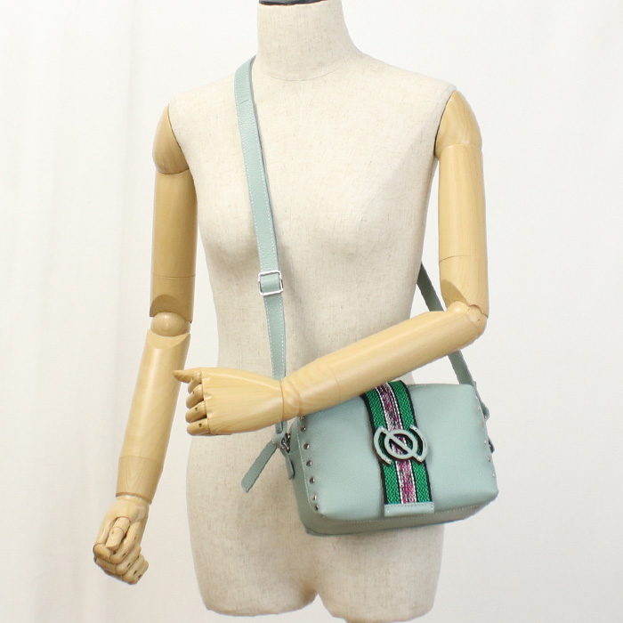 ZANELLATO ザネラート 斜め掛け ショルダーバッグ 6819 DG Z9955 レディース グリーン - 画像 (9)