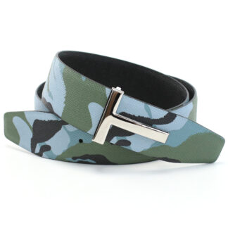 トム フォード TOM FORD  メンズベルト ブランド ベルトTB178P　ICL042　C5919BLUE CAMOUFLAGE-BLA マルチカラー ブラック belt-01